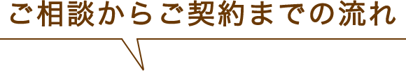 ご相談からご契約までの流れ